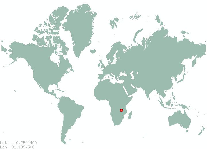 Bwembya in world map